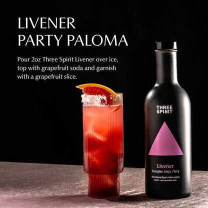Three Spirit Livener Non-alcoholic Mocktail 16.9oz Btl