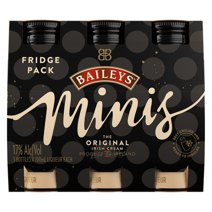 Baileys Minis The Original Irish Cream Liqueur, 100 mL (3 Pack)