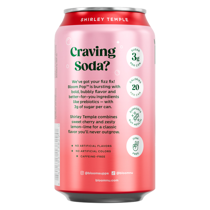 Bloom Pop Shirley Temple 12oz Can