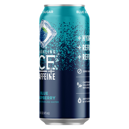 Sparkling Ice Blue Raspberry + Caffeine 16oz Can