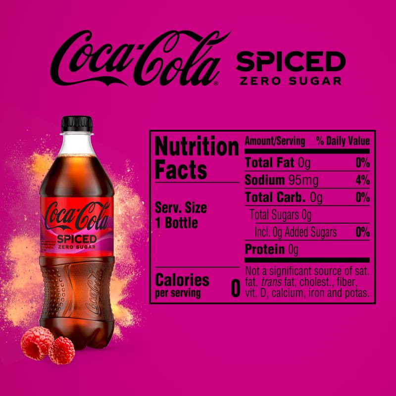 Coca-Cola Zero Sugar Spiced 20oz Btl - Coca-Cola – BevMo!