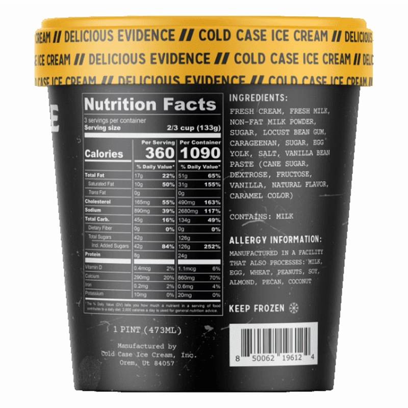 Cold Case Crime Brulé Ice Cream 16oz