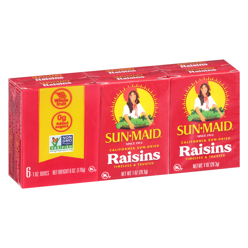 Sun Maid Raisins 6Pk Carton, 6oz.