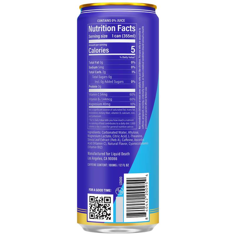 Liquid Death Tropical Terror Sparkling Energy 12oz Can
