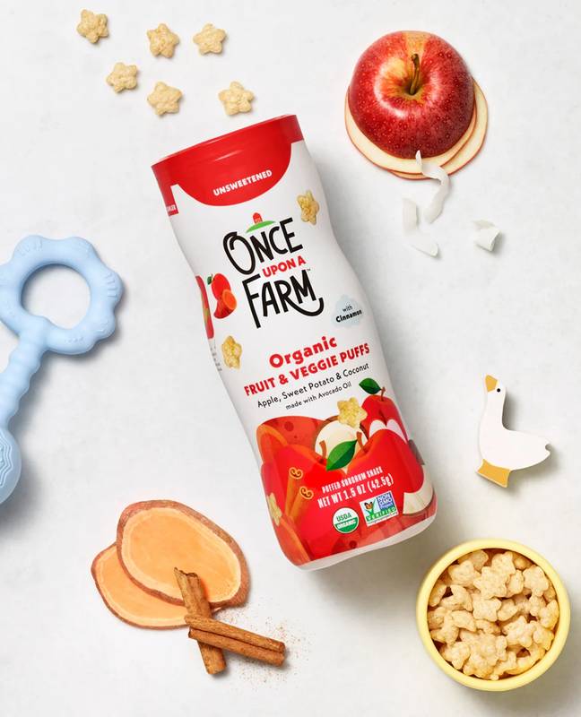 Once Upon a Farm Fruit & Veggie Puffs Apple Sweet Potato & Coconut Baby Snacks - 1.5oz