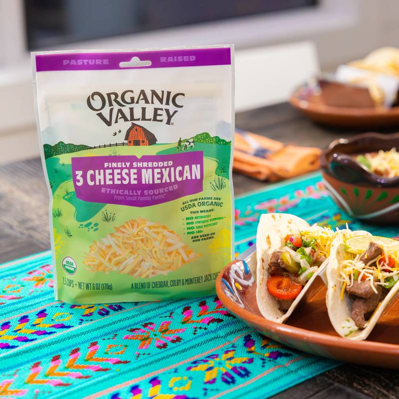 Organic Valley Mexican Blend Finely Shredded Cheese - 6oz