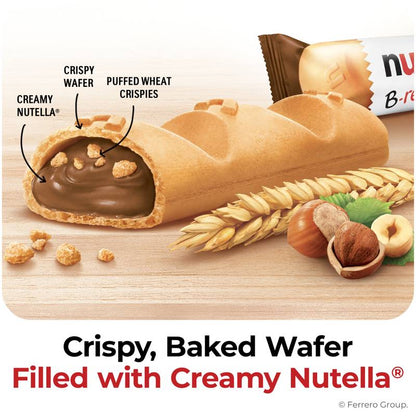 Nutella B-ready, 2 Snack Bars, Hazelnut Spread with Cocoa, Individually Wrapped, Snack Bar Pack