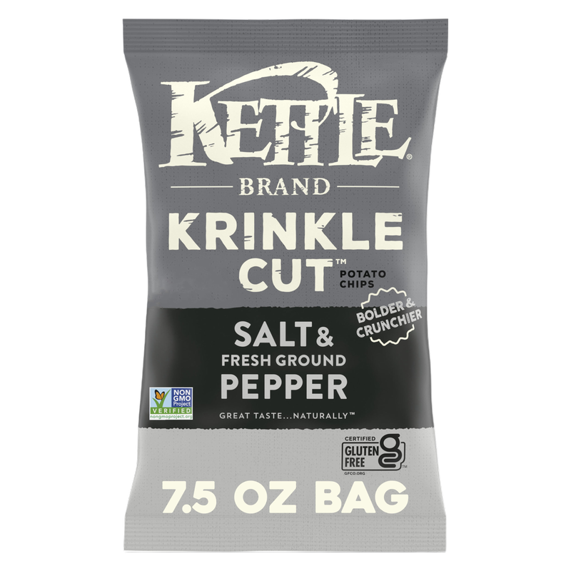 Kettle Brand Krinkle Cut Salt & Pepper Chips 7.5oz