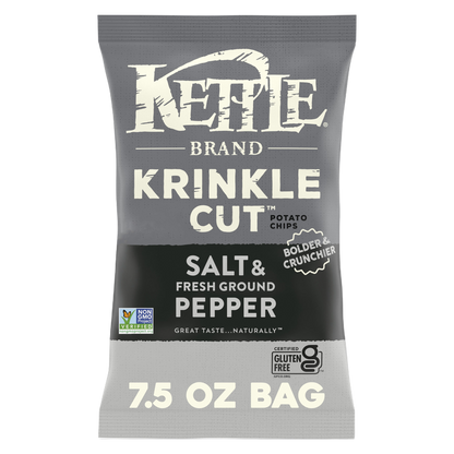 Kettle Brand Krinkle Cut Salt & Pepper Chips 7.5oz