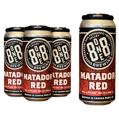 8One8 Brewing Matador Red Ale 4pk 16oz - 8one8 – BevMo!
