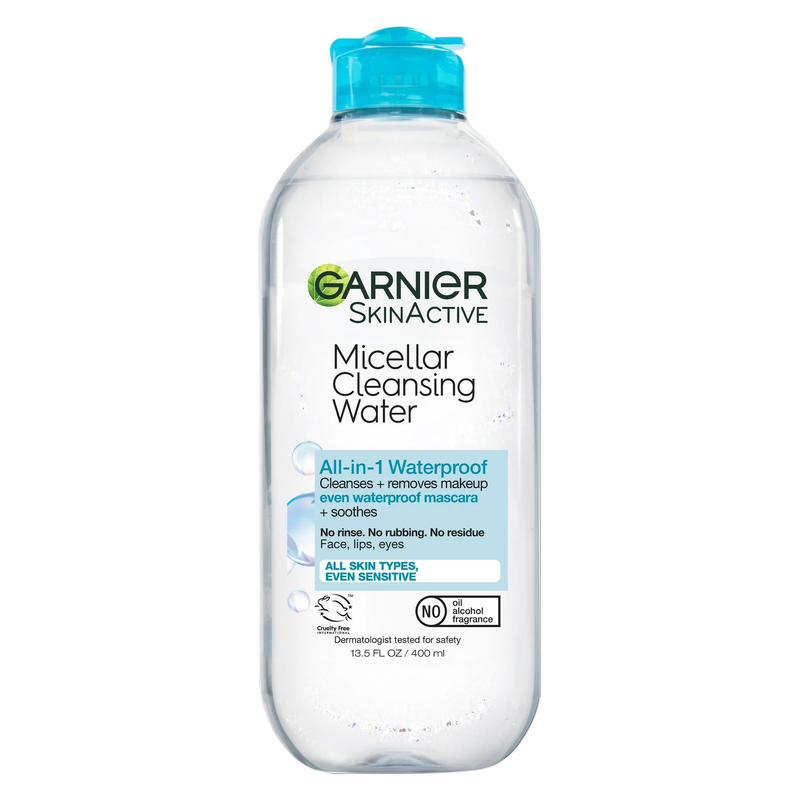 Garnier SkinActive Micellar Cleansing Water, For Waterproof Makeup 13.5 OZ