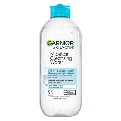 Garnier SkinActive Micellar Cleansing Water, For Waterproof Makeup 13.5 OZ
