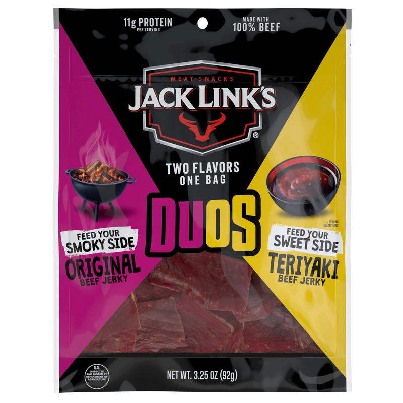Jack Link's DUOs Original and Teriyaki Beef Jerky, 3.25oz