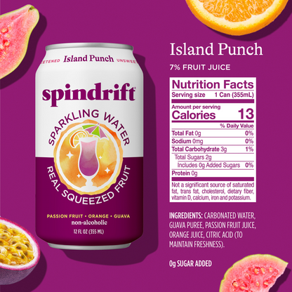 Spindrift Island Punch Sparkling Water 8pk 12oz Can