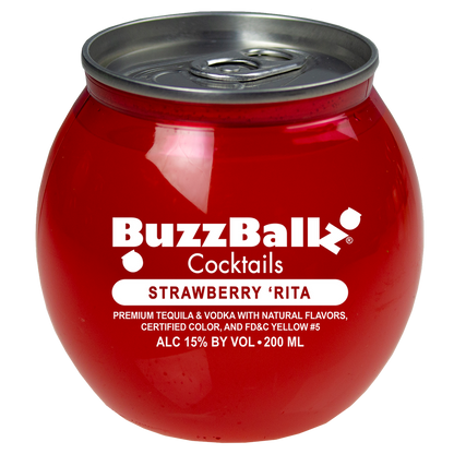 BuzzBallz Cocktails Strawberry 'Rita 200ml(30 Proof)