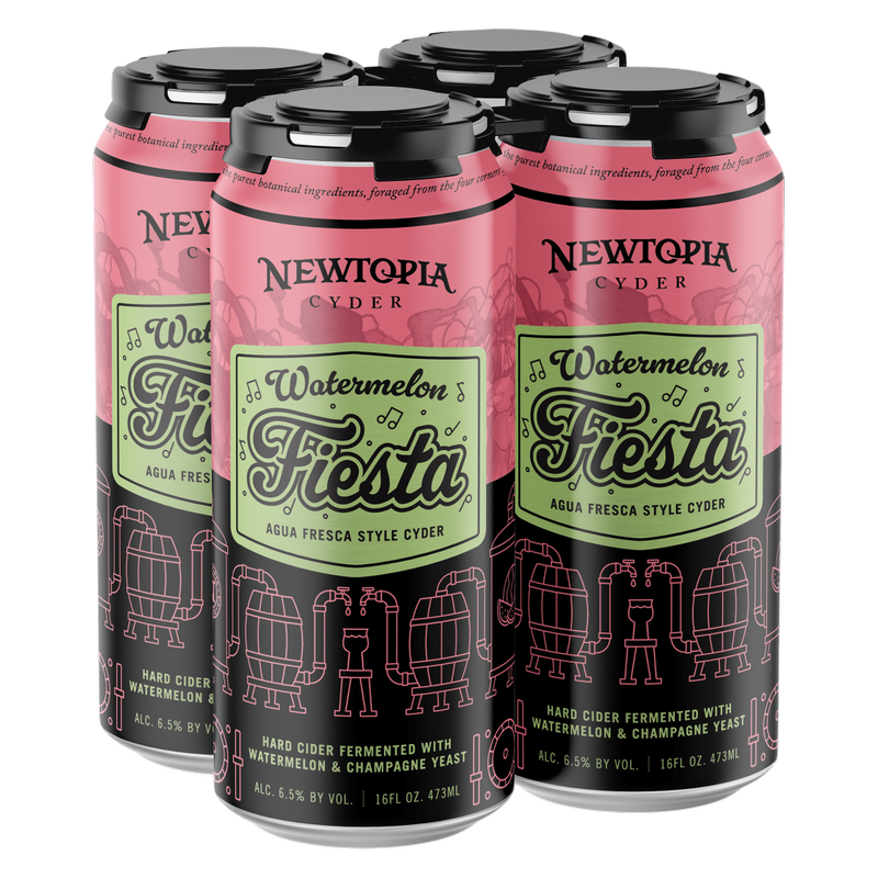 Newtopia Watermelon Fiesta Hard Cyder 4pk 16oz Can