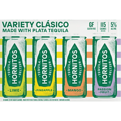 Hornitos Tequila Seltzer Variety Pack 8pk 12oz Box 5% ABV
