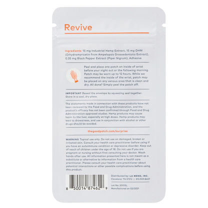The Good Patch Revive Hemp Patch 4 Pack