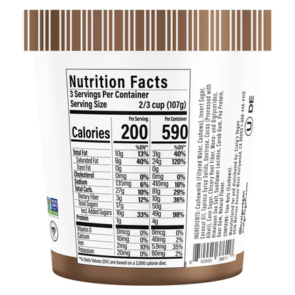 Craigs Vegan Dairy Free Frozen Dessert Perfectly Chocolate