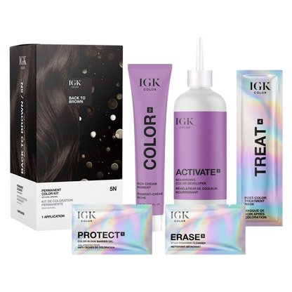 IGK PERMANENT COLOR KIT Back to Brown- Natural Brown 5N