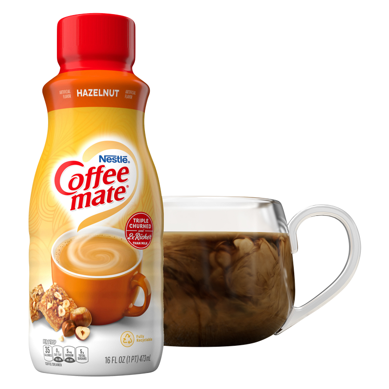 calories in a cup of coffee with hazelnut creamer COFFEE-MATE Hazelnut Liquid Coffee Creamer 16 fl. oz. Bottle