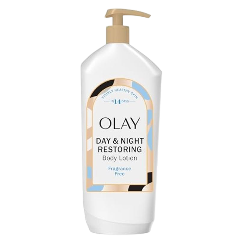 Olay Day & Night Restoring Hydrating Body Lotion, Fragrance-Free, 18 fl oz