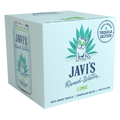 Javi's Ranchwater Lime Tequila Seltzer 4pk 355ml Can 4.5% ABV