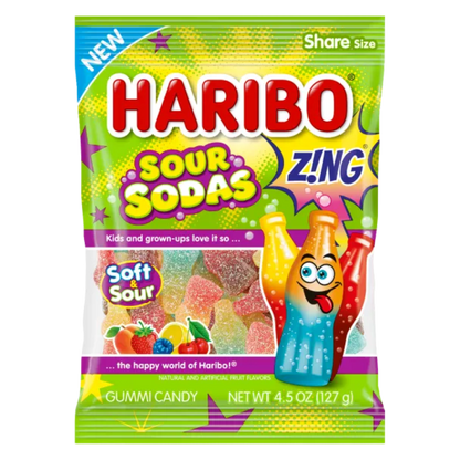 Haribo Sour Sodas, 4.5 oz