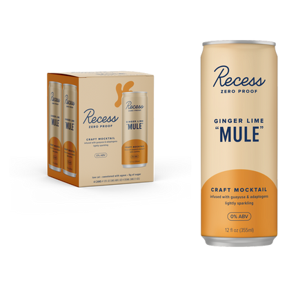 mogu☆　クレアコフレ2　エキスパローコフレ1 Recess Ginger Lime Mule Mocktail 4pk 12oz Can - Recess – BevMo!