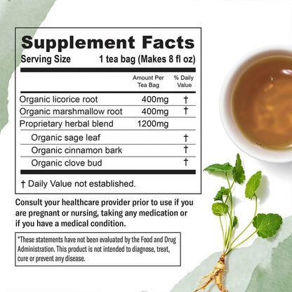 Numi Organic Throat Soother Tea 18ct Box