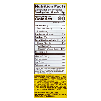 Nestle Toll House Chocolate Chip Cookie Ready to Bake Dough - 24ct/16.5oz