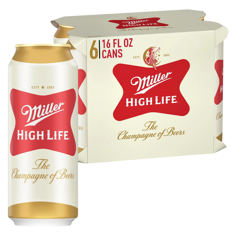 Miller High Life 6pk 16oz Can 4.6% ABV