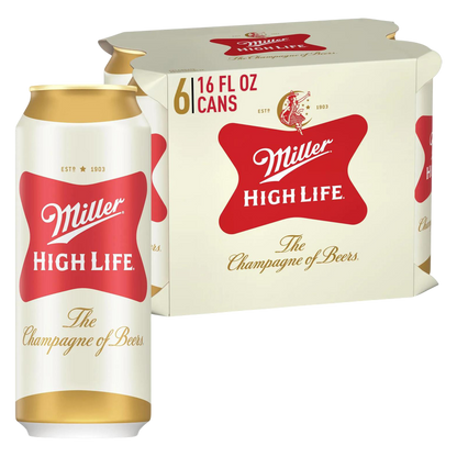 Miller High Life 6pk 16oz Can 4.6% ABV