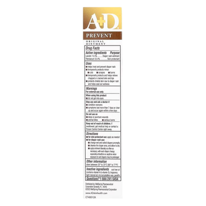A+D Original Diaper Rash Ointment, Skin Protectant , 1.5 Ounce Tube