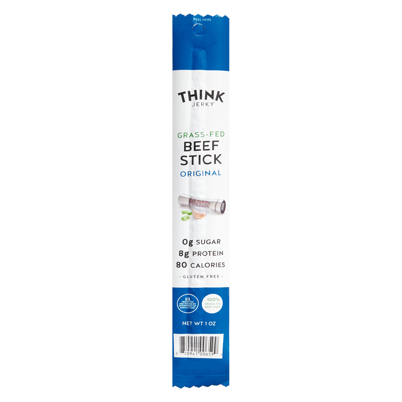Think Jerky Original Grassfed Beef Jerky Stick 1oz