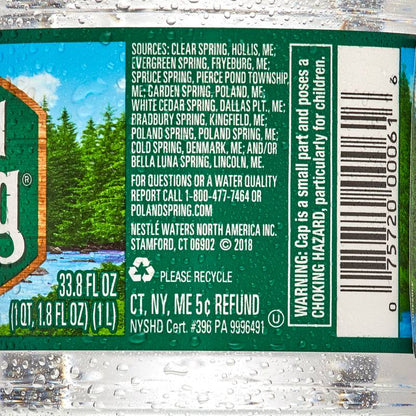 Poland Spring Water 1L Btl