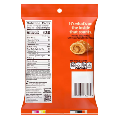 REESE'S Filled Pretzels with Peanut Butter Filling, 5oz