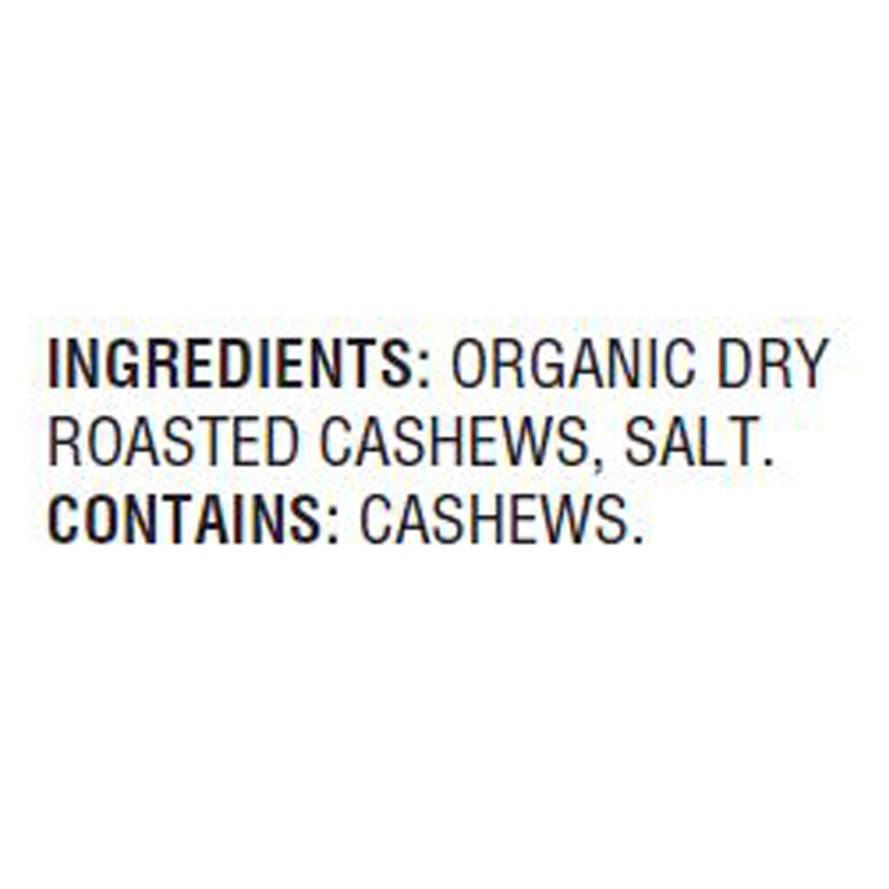 Woodstock Organic Dry Roasted and Salted Whole Cashews, 7 oz
