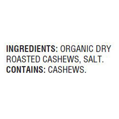 Woodstock Organic Dry Roasted and Salted Whole Cashews, 7 oz