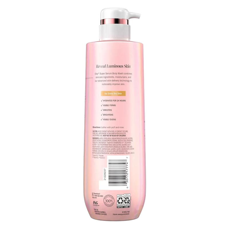Olay Super Serum Body Wash for Extra Dry Skin, 18.5 fl oz