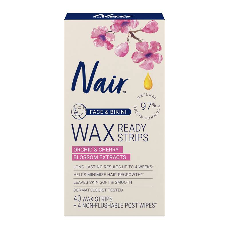 Nair Wax Ready-Strips, Face, 40ct
