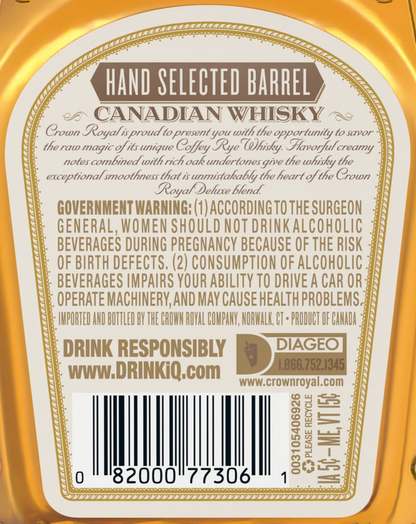 Crown Royal Hand Selected Barrel Canadian Whisky 750ml (103 proof)