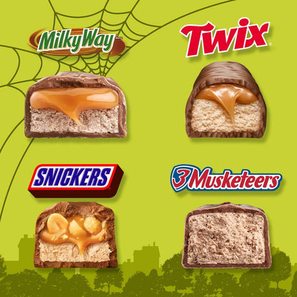 Snickers, Twix, Milky Way, & 3 Musketeers Minis Chocolate Candy Bars, 10.49 oz, 70 Pieces