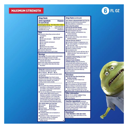 Mucinex Nightshift Adult Liquid - Severe Cold & Flu