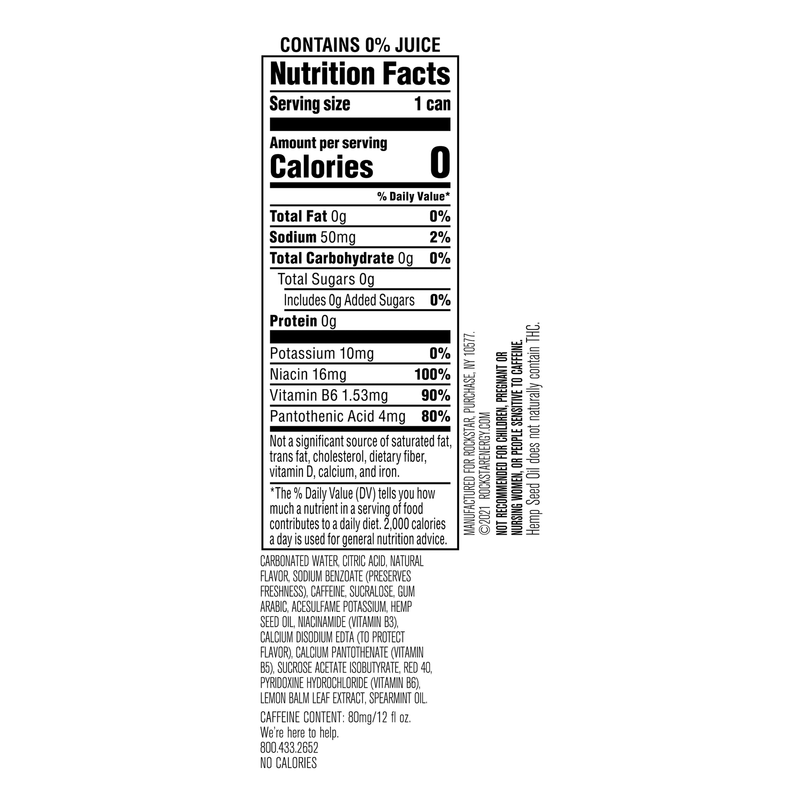 Rockstar Unplugged Raspberry Cucumber 12oz