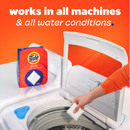Tide Evo Laundry Detergent Tiles, Original Scent 22ct