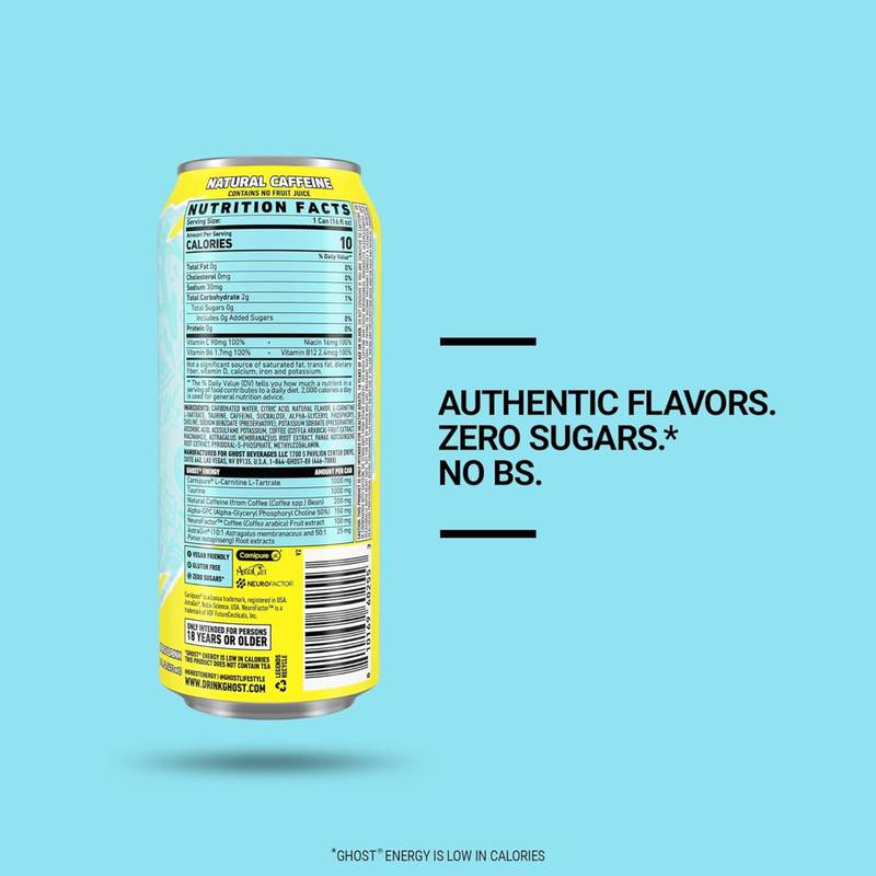 GHOST ENERGY Iced Tea Lemonade 16oz Can