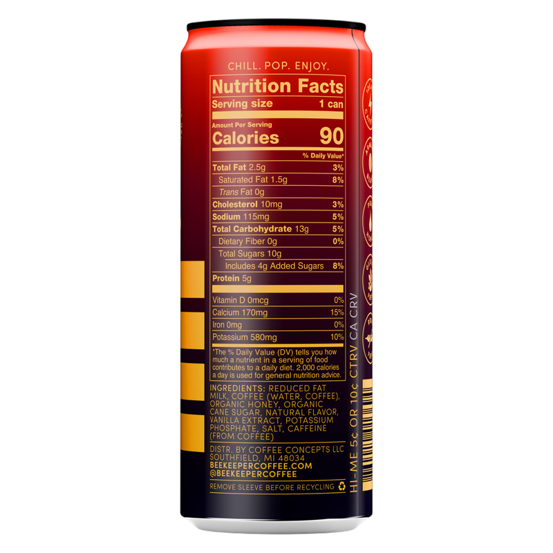 Beekeeper Coffee Hot Honey Cold Brew 8oz Can