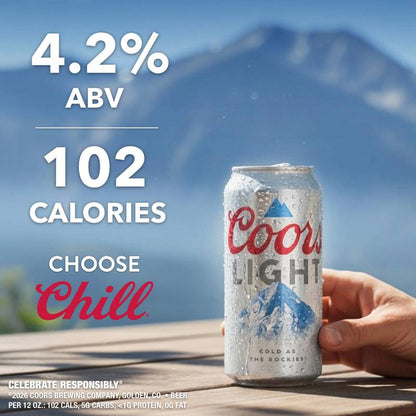Coors Light 12pk 16oz Can 4.2% ABV