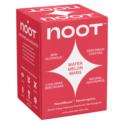 Noot Watermelon Margarita Non-Alcoholic Cocktail 4pk 12oz Can